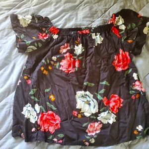 OLD NAVY floral short sleeve shirt